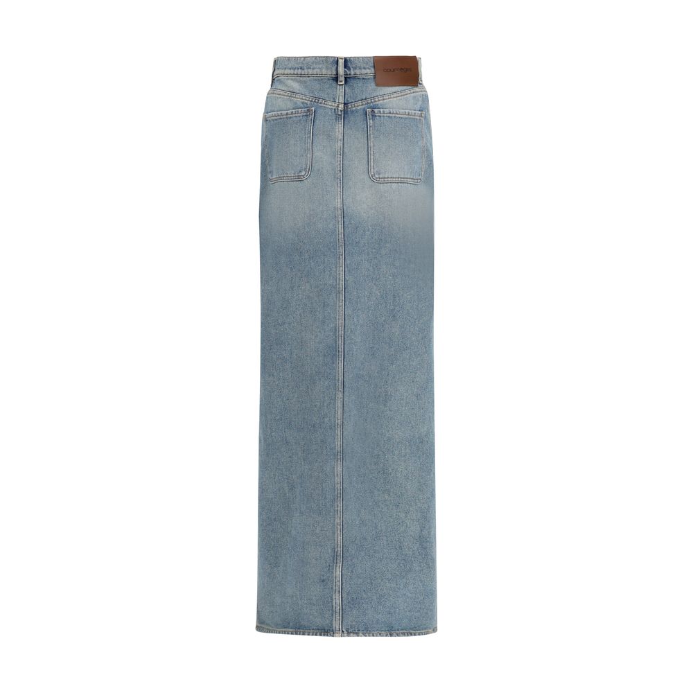 Courrèges Blue Denim Skirt | Regal Royce
