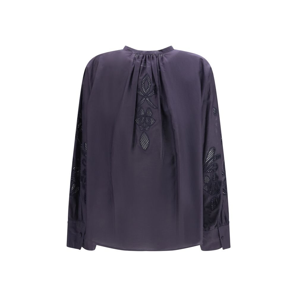 Forte_Forte Blue Cotton Pattern Shirt | Regal Royce