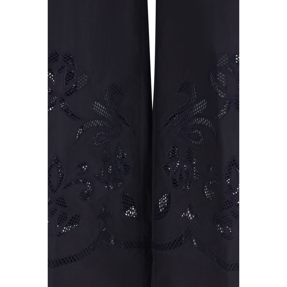 Forte_Forte Blue Cotton Casual Pants | Regal Royce