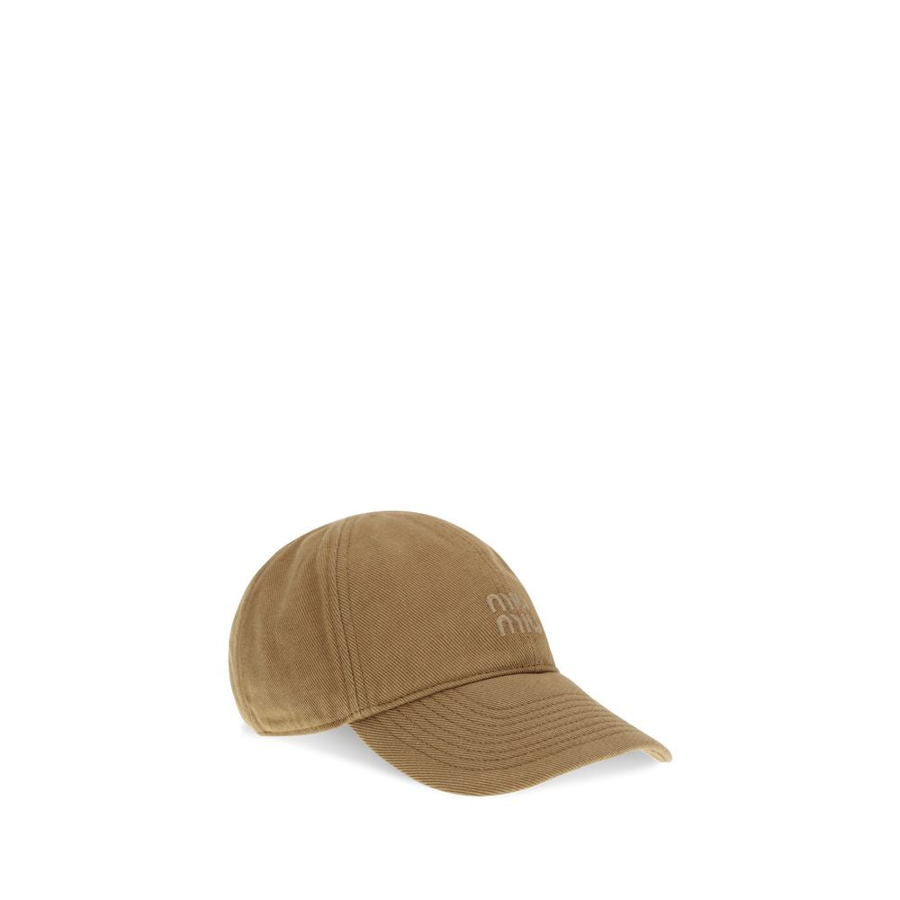 Miu Miu Beige Cotton Cap (Baseball Hat) | Regal Royce