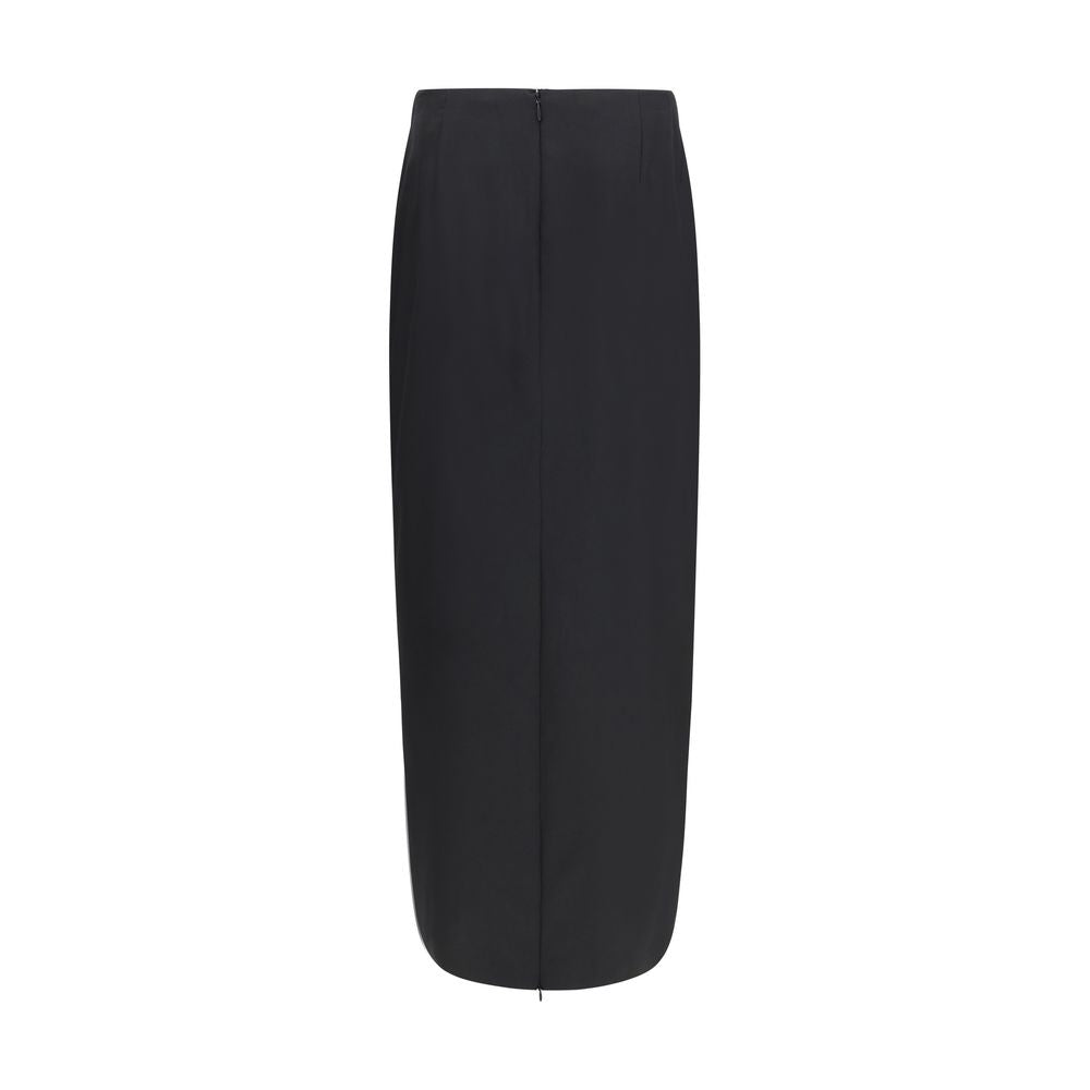 The Row Black Wool Long Skirt | Regal Royce