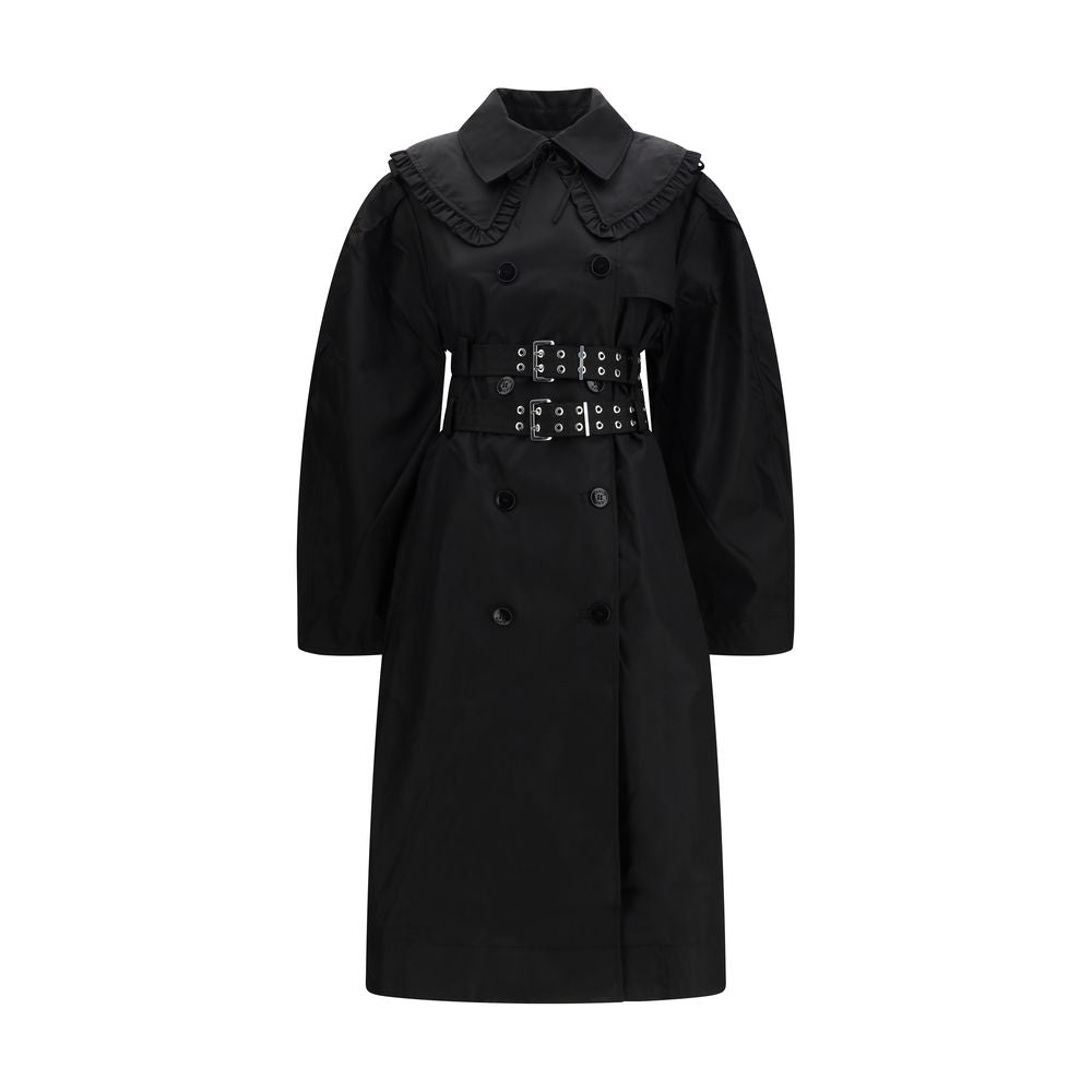 Ganni Black Nylon Coat | Regal Royce