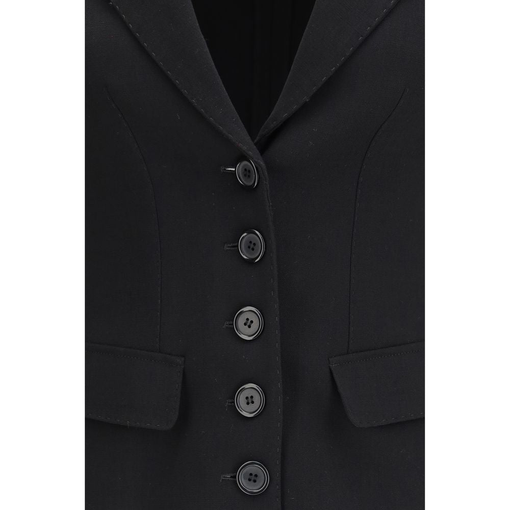 Dolce & Gabbana Black Fleece Wool Jackets And Coat | Regal Royce