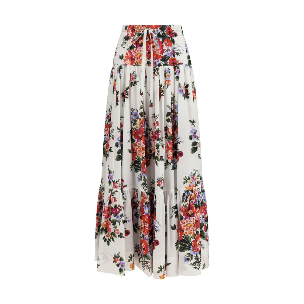 Dolce & Gabbana Multicolor Cotton Long Skirt | Regal Royce