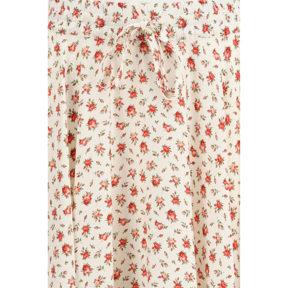 Dolce & Gabbana Multicolor Silk Midi Skirt | Regal Royce