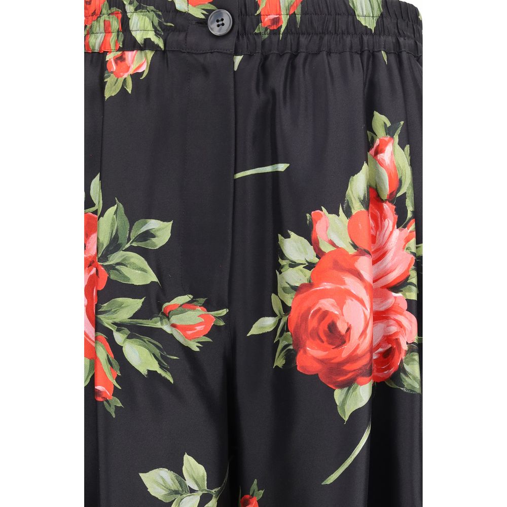 Dolce & Gabbana Multicolor Silk Casual Pants | Regal Royce