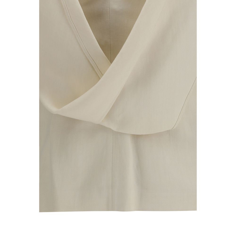 Brunello Cucinelli Beige Viscose Blouse | Regal Royce
