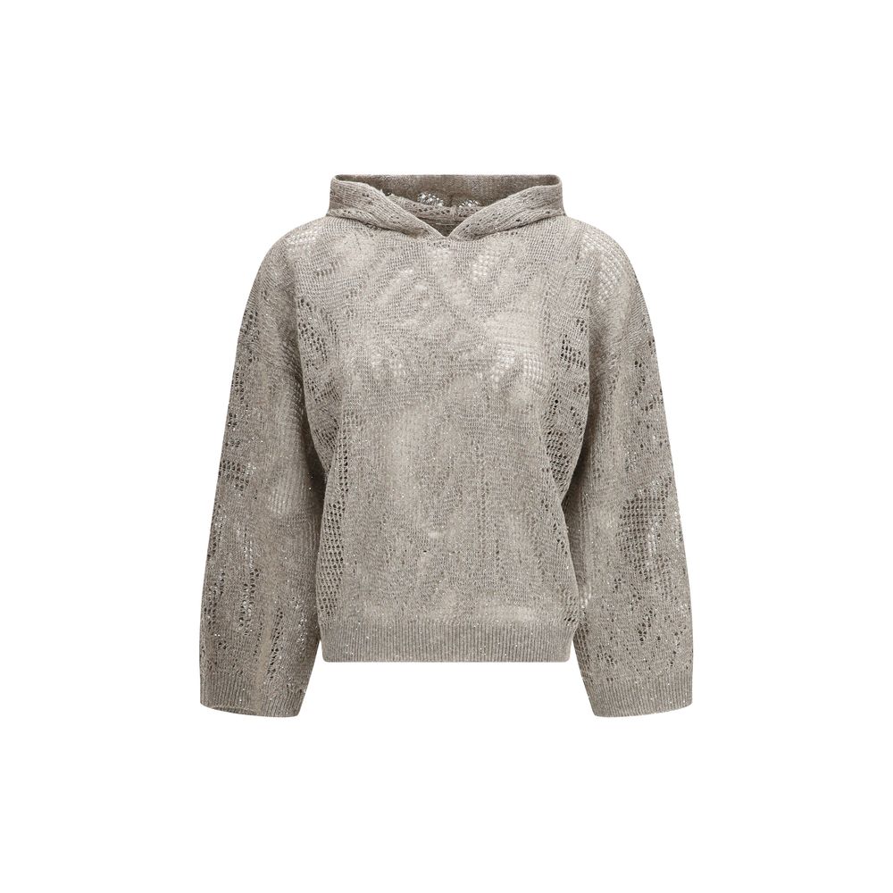 Brunello Cucinelli Beige Linen Hoodie | Regal Royce