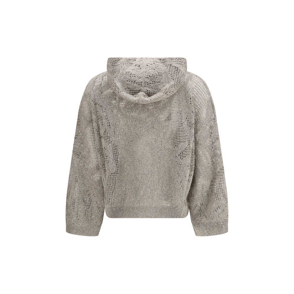 Brunello Cucinelli Beige Linen Hoodie | Regal Royce
