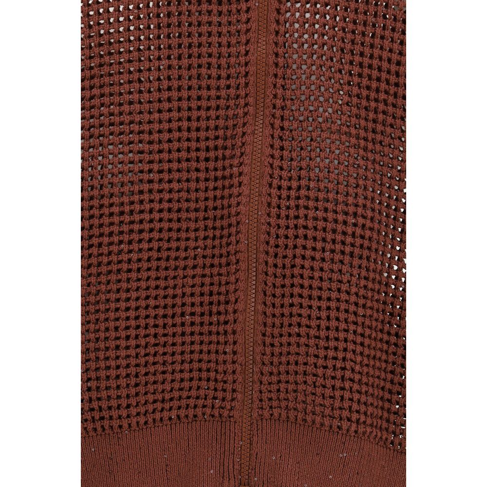 Brunello Cucinelli Bordeaux Cotton Sweatshirt | Regal Royce