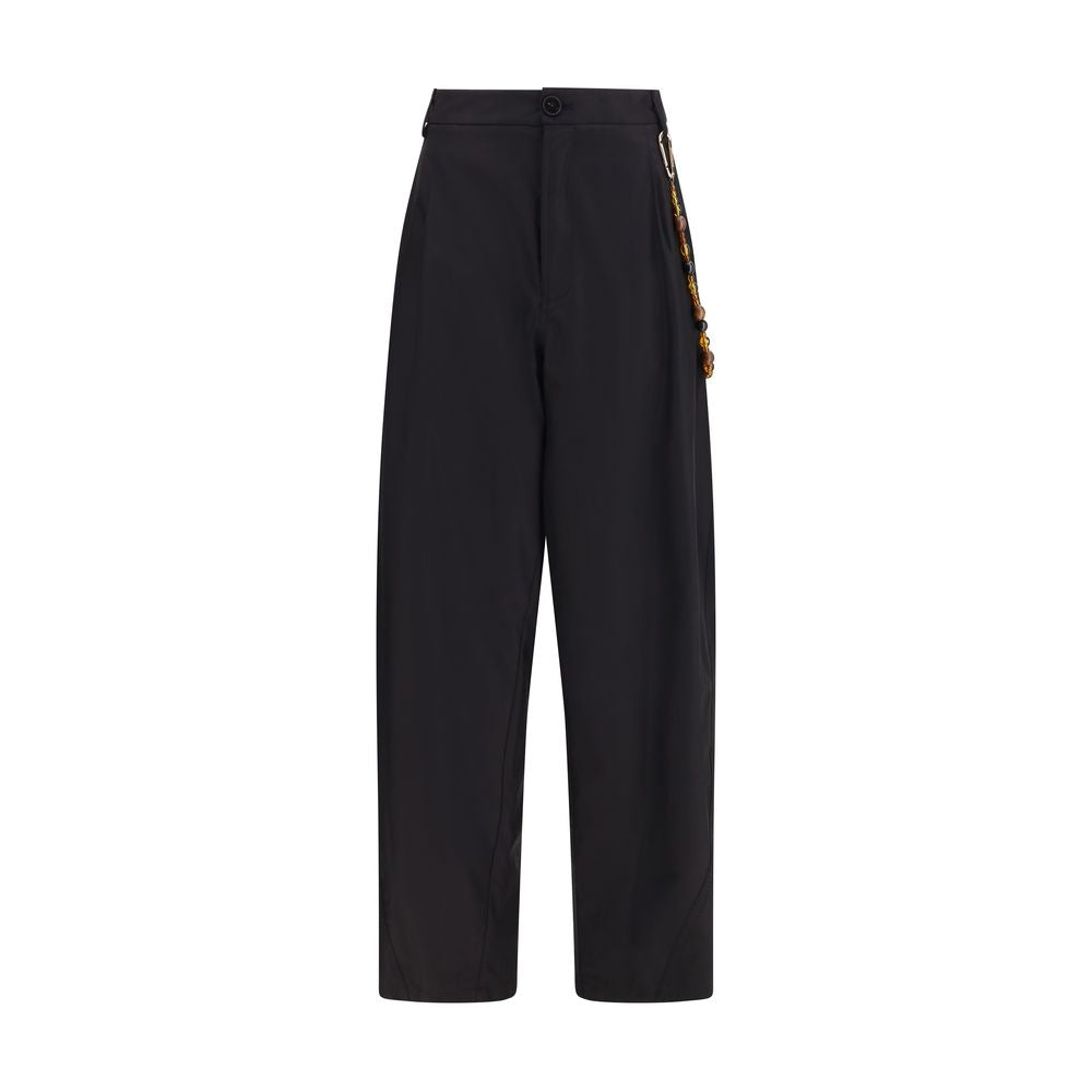 Darkpark Black Cotton Casual Pants | Regal Royce