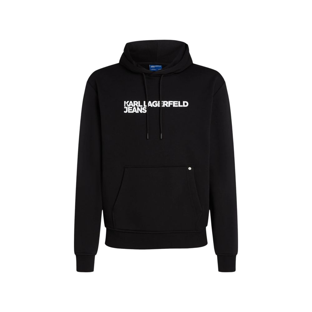 Karl Lagerfeld Black Cotton Hoodie | Regal Royce