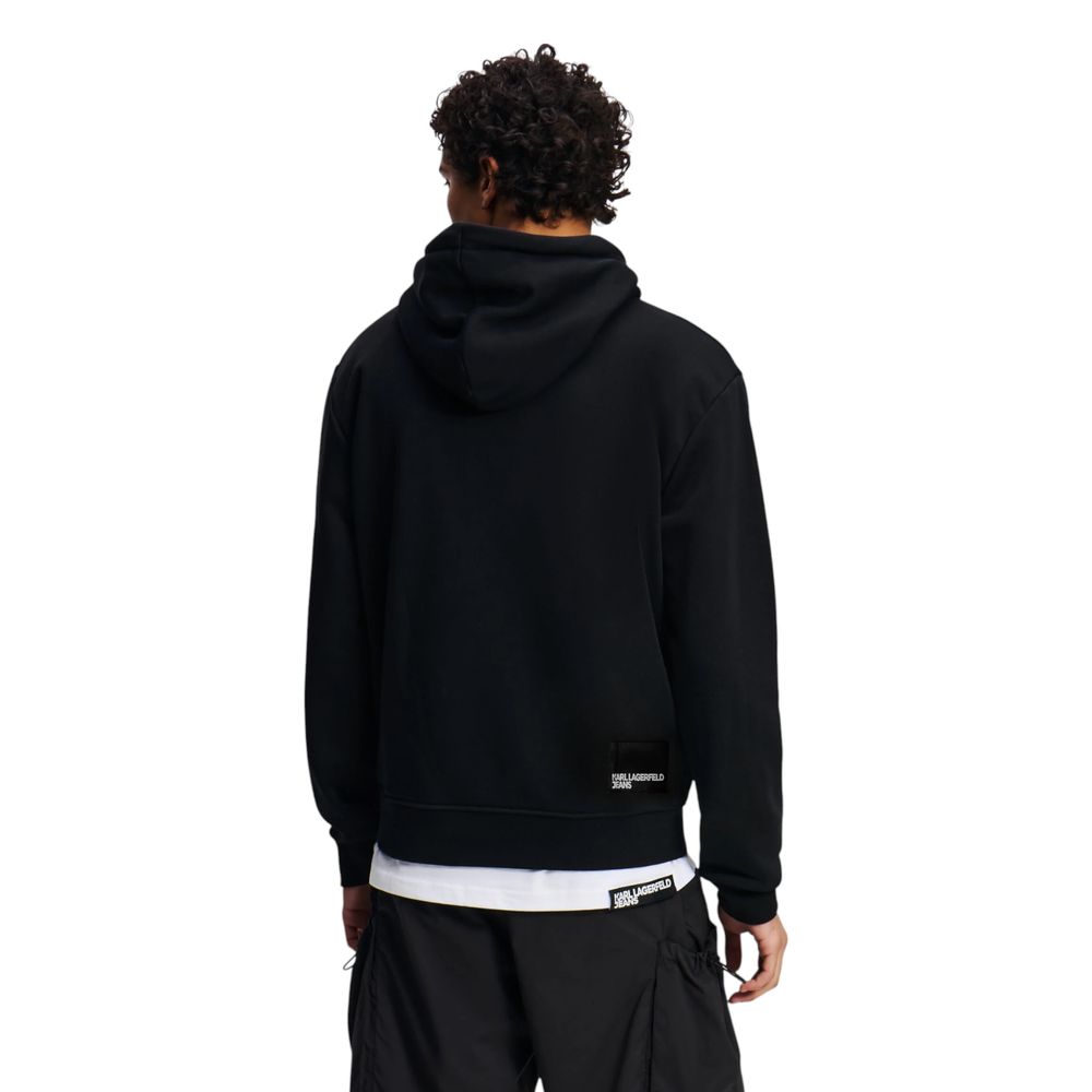 Karl Lagerfeld Black Cotton Hoodie | Regal Royce