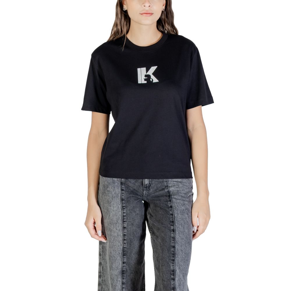 Karl Lagerfeld Black Cotton T-Shirt | Regal Royce