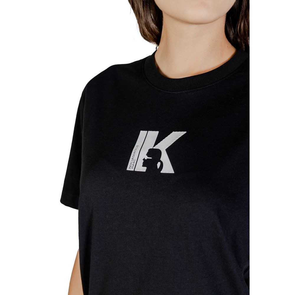 Karl Lagerfeld Black Cotton T-Shirt | Regal Royce