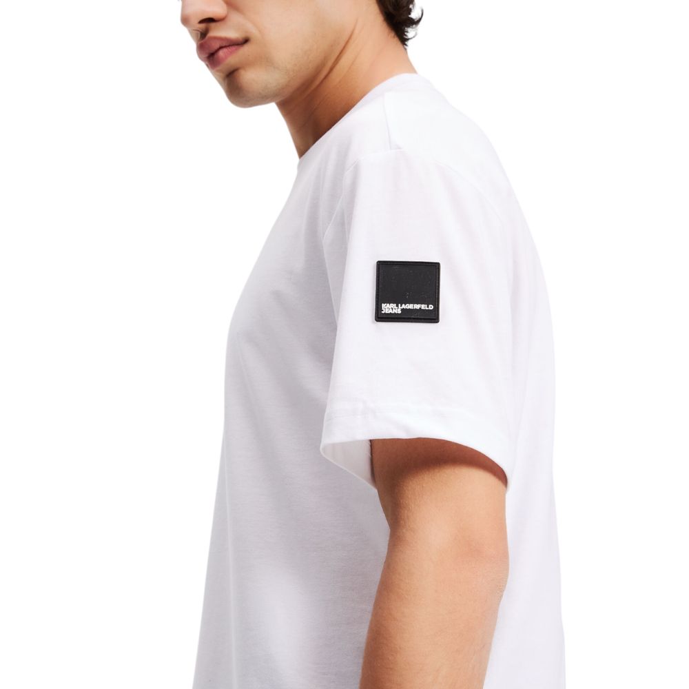 Karl Lagerfeld White Cotton T-Shirt | Regal Royce