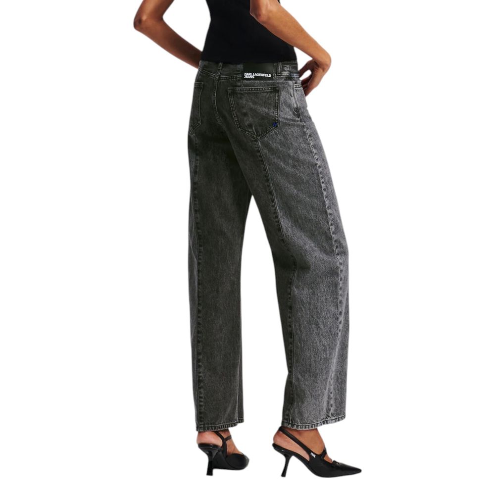 Karl Lagerfeld Black Cotton Relaxed Fit Jeans | Regal Royce