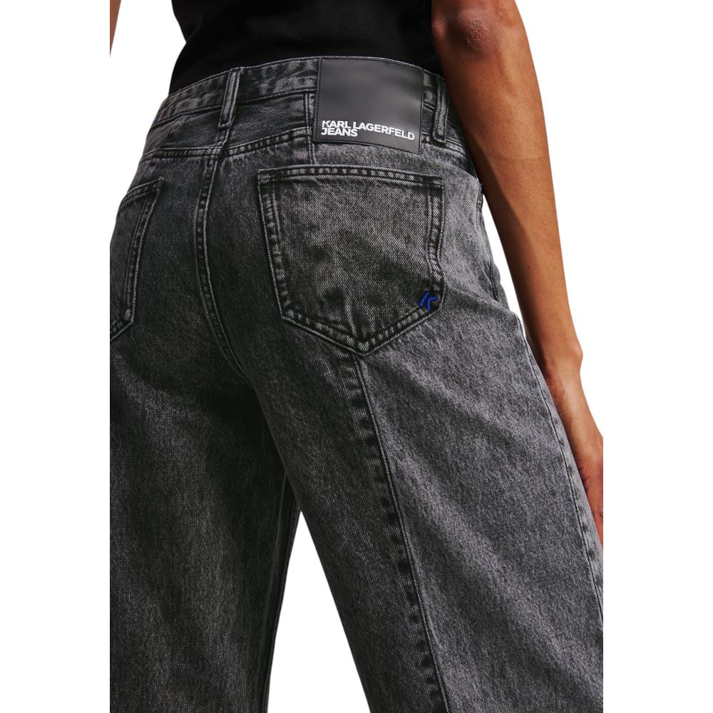 Karl Lagerfeld Black Cotton Relaxed Fit Jeans | Regal Royce