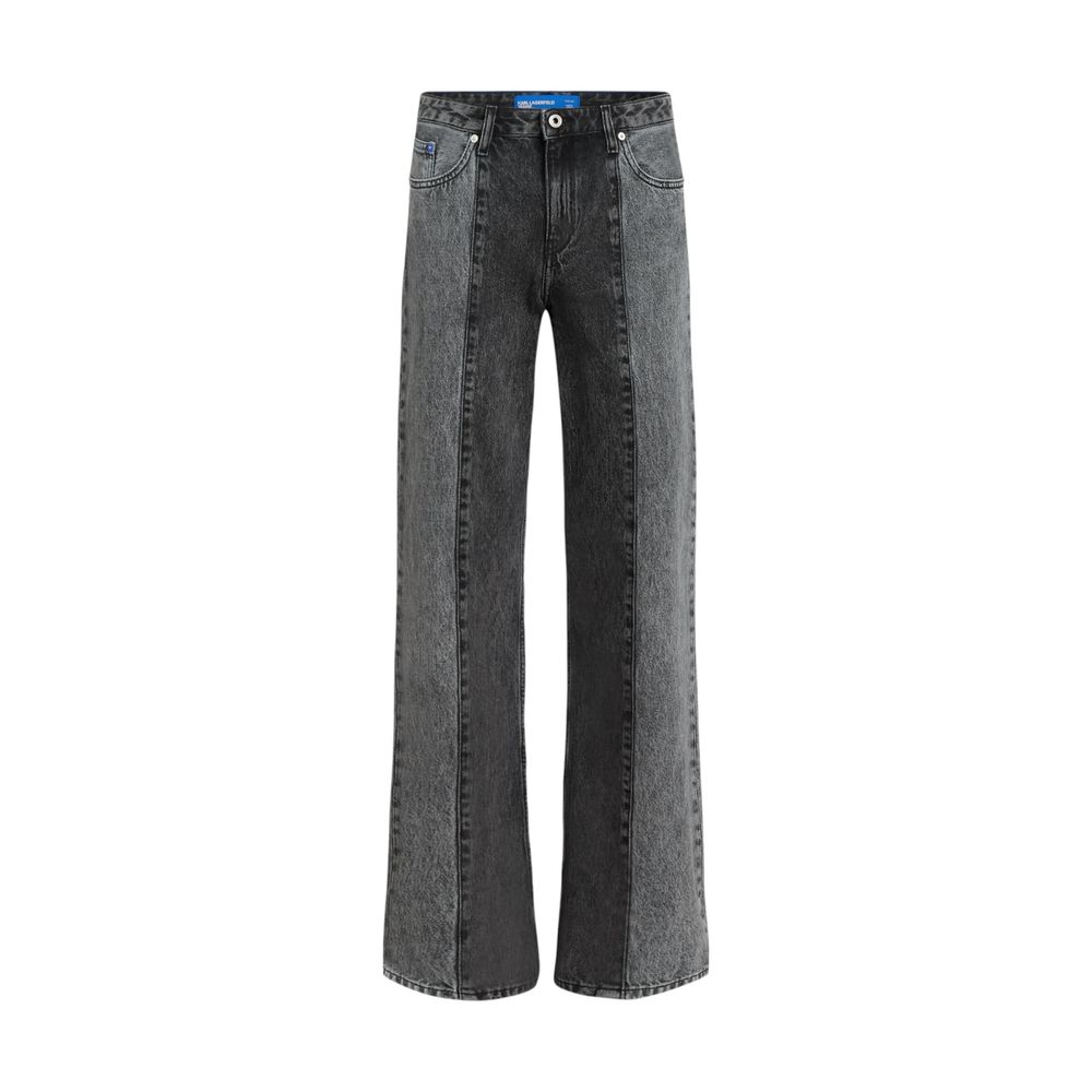 Karl Lagerfeld Black Cotton Relaxed Fit Jeans | Regal Royce