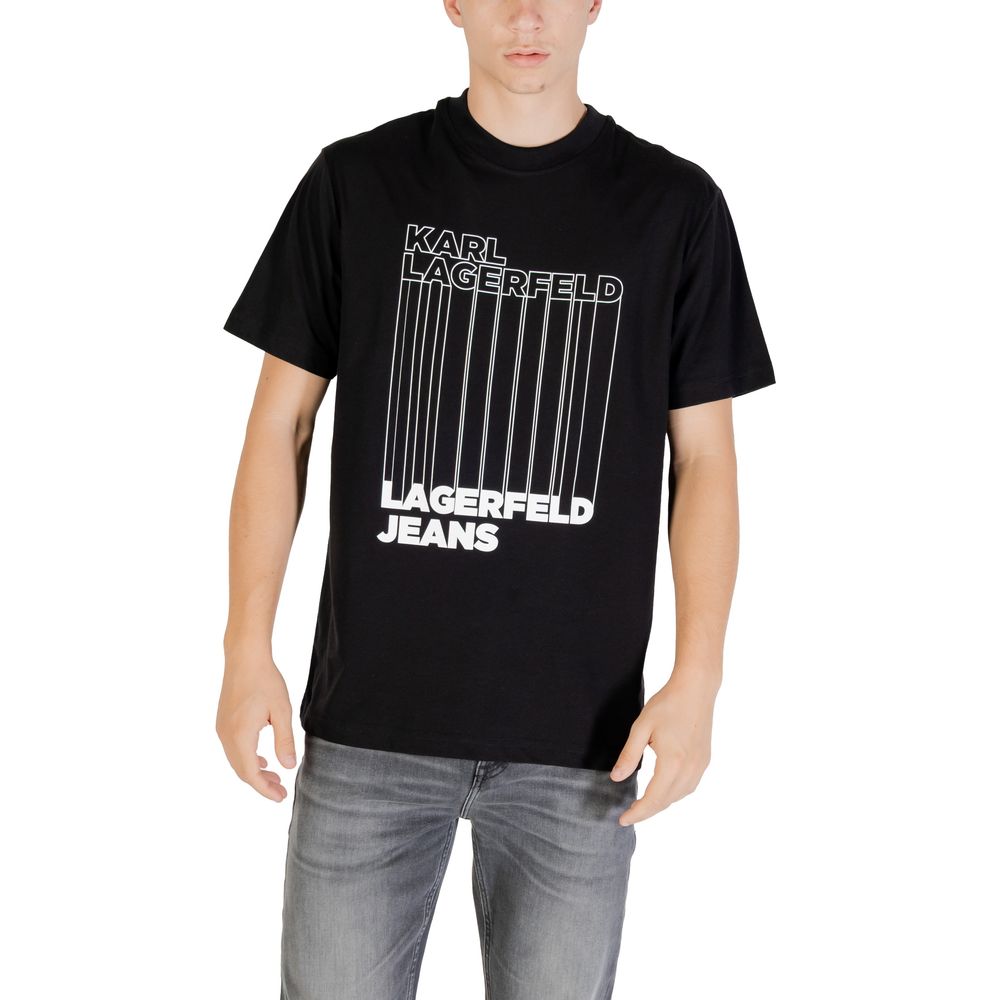 Karl Lagerfeld Black Organic Cotton T-Shirt | Regal Royce