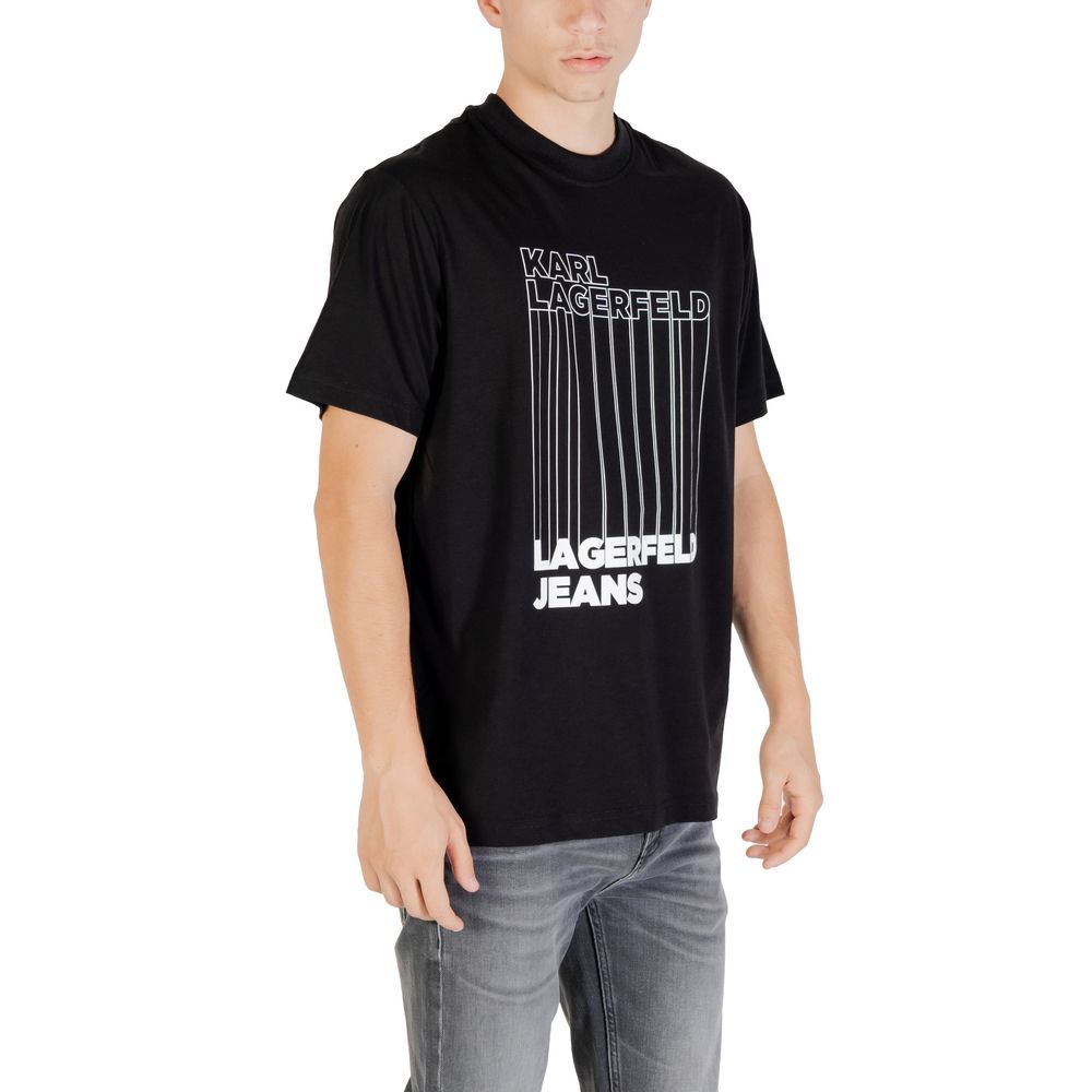 Karl Lagerfeld Black Organic Cotton T-Shirt | Regal Royce