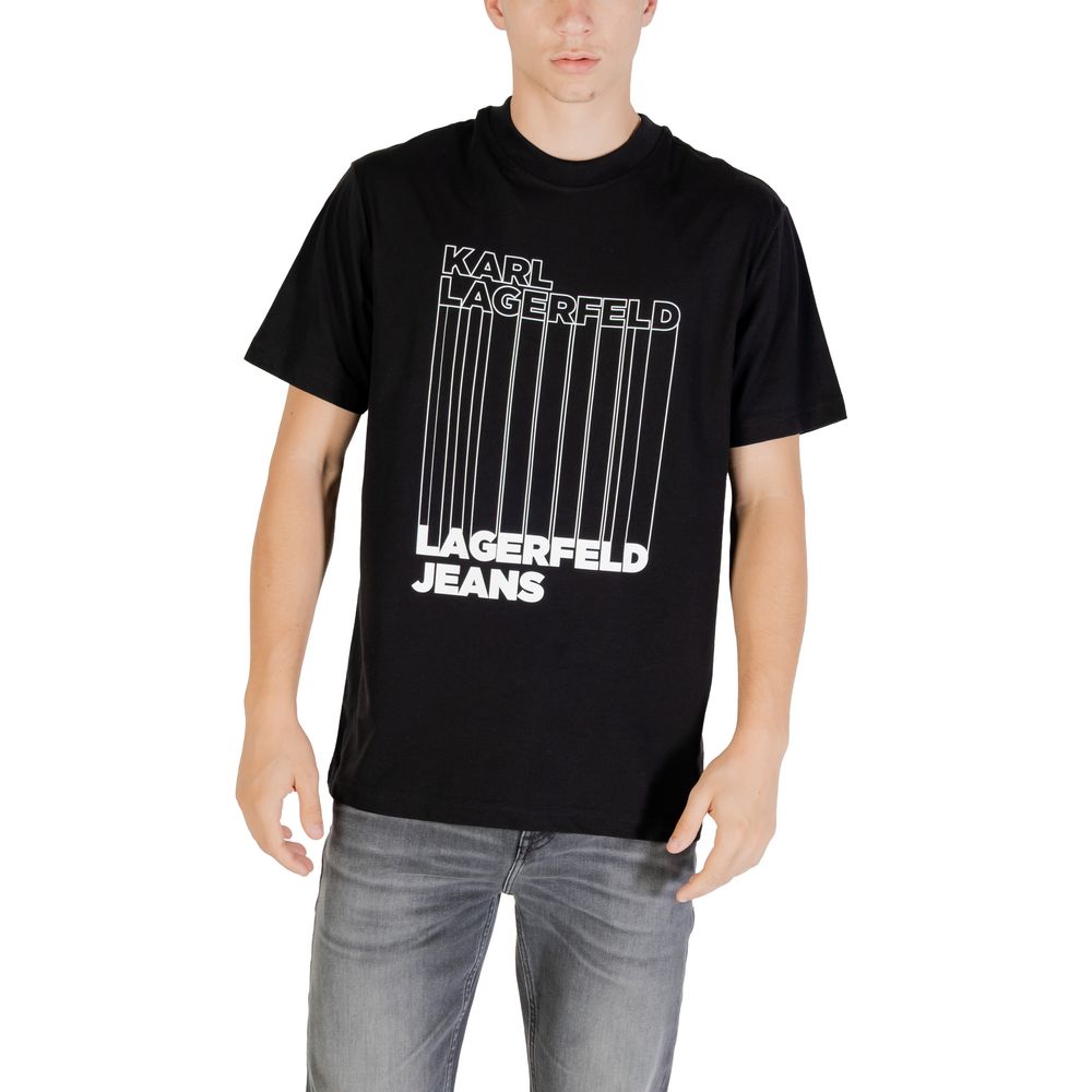Karl Lagerfeld Black Organic Cotton T-Shirt | Regal Royce