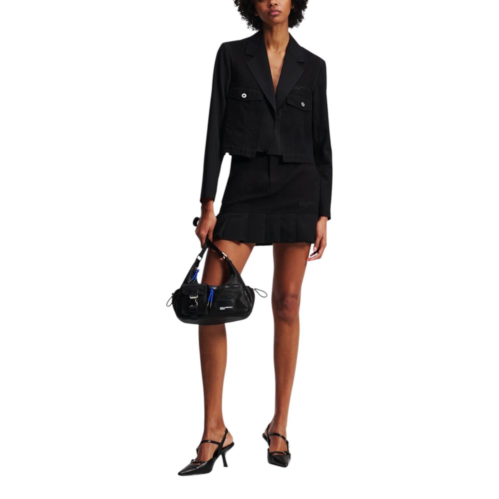 Karl Lagerfeld Black Polyester Blazer | Regal Royce