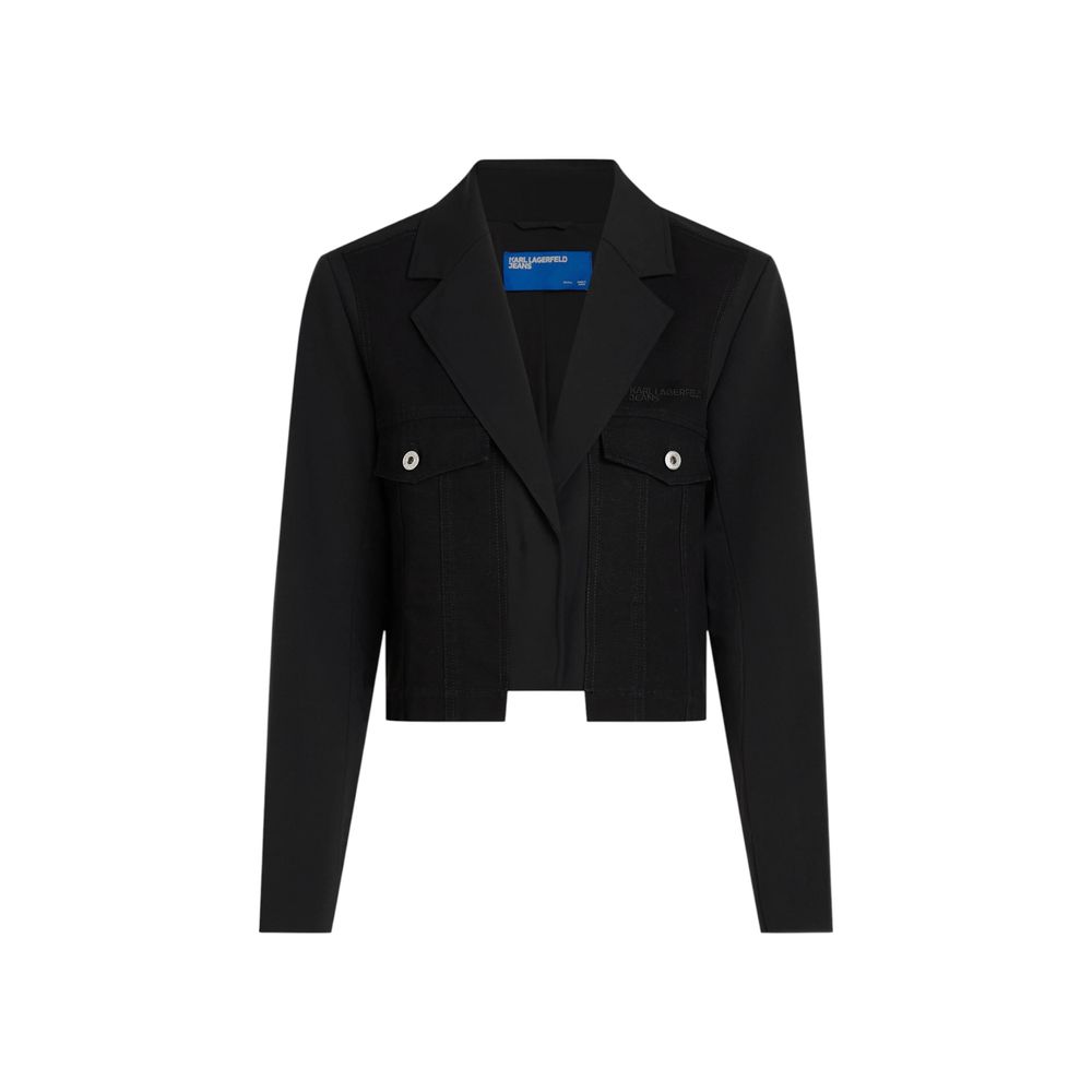 Karl Lagerfeld Black Polyester Blazer | Regal Royce