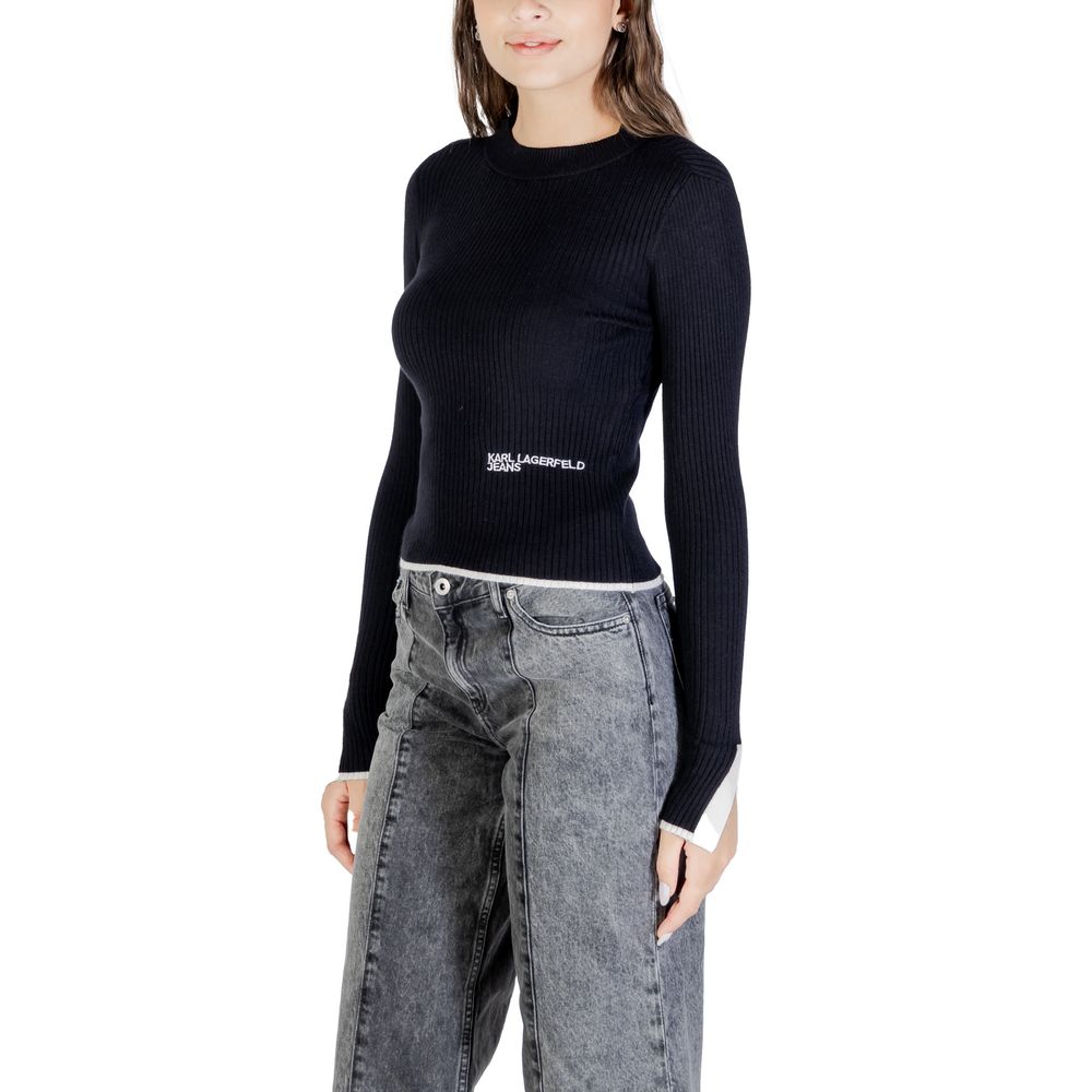 Karl Lagerfeld Black Viscose Sweatshirt | Regal Royce