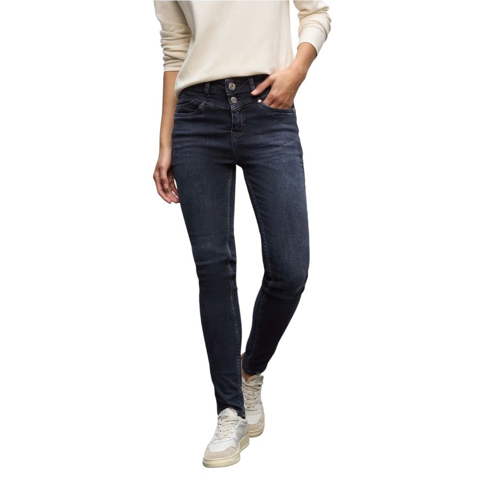 Street One Blue Cotton Skinny Jeans | Regal Royce