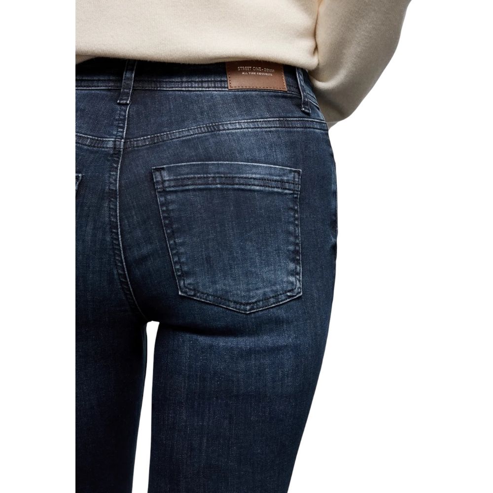 Street One Blue Cotton Skinny Jeans | Regal Royce