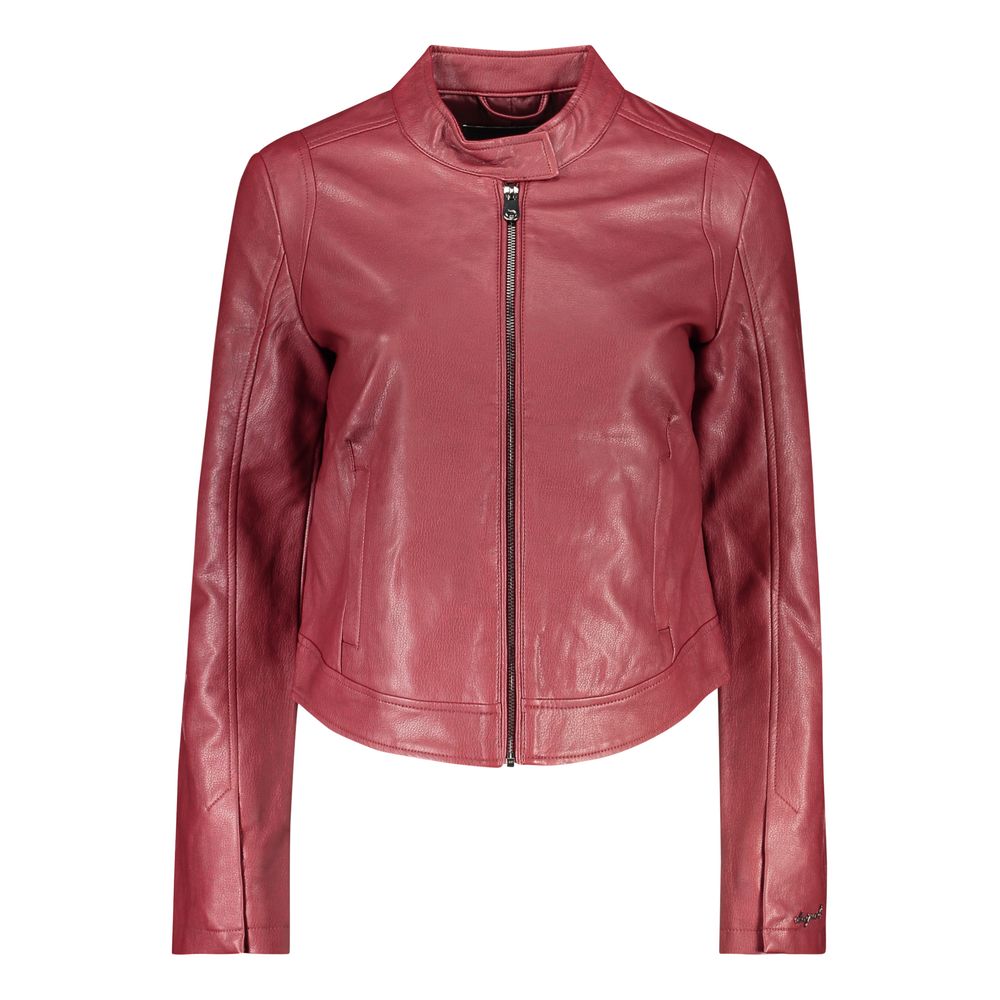 Desigual Rosso Polyurethane Women Jacket | Regal Royce