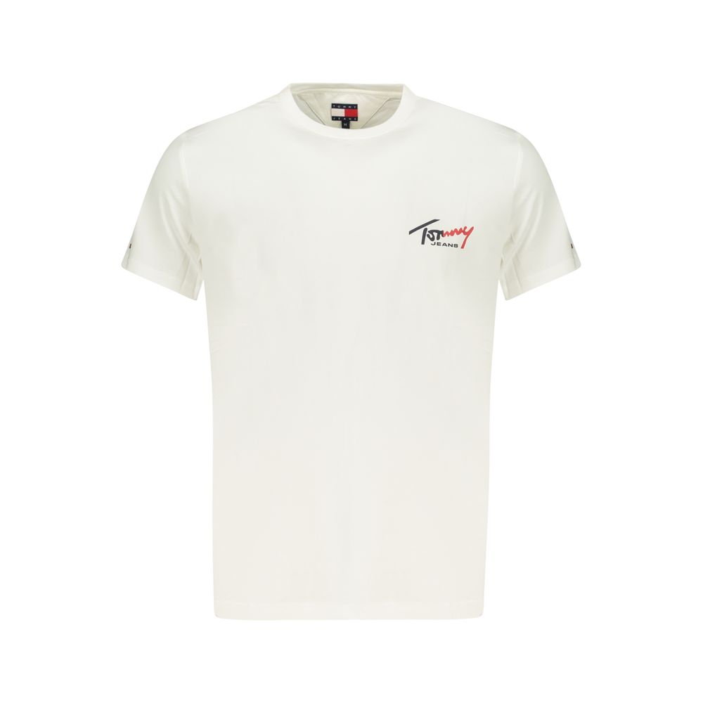 Tommy Hilfiger White Cotton Men T-Shirt | Regal Royce