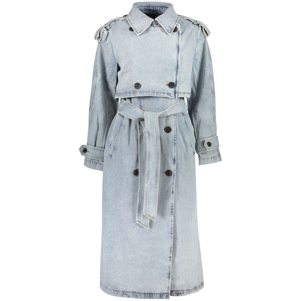 Desigual Azzurro Cotton Women's Trench Coat | Regal Royce