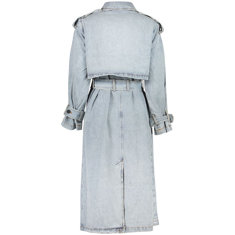 Desigual Azzurro Cotton Women's Trench Coat | Regal Royce
