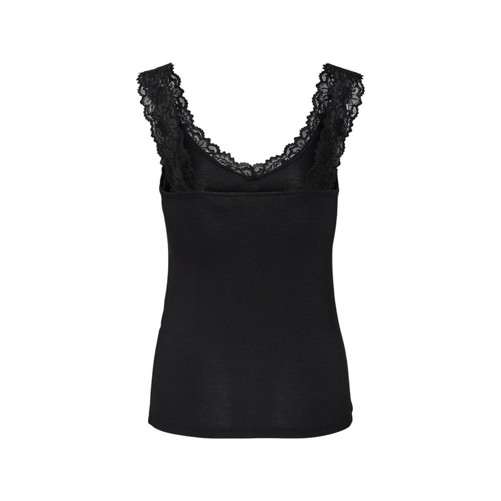 Vero Moda Black Viscose Tank Tops | Regal Royce