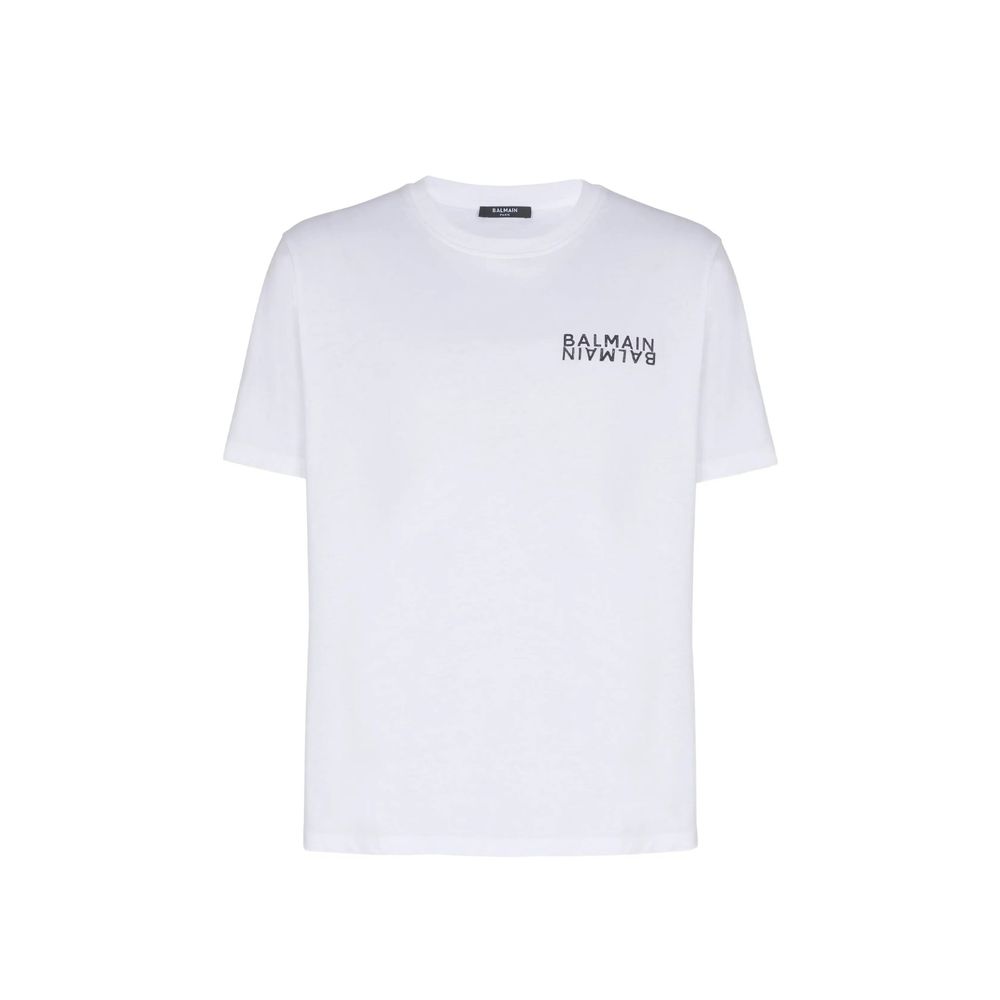 Balmain White Cotton T-Shirt | Regal Royce