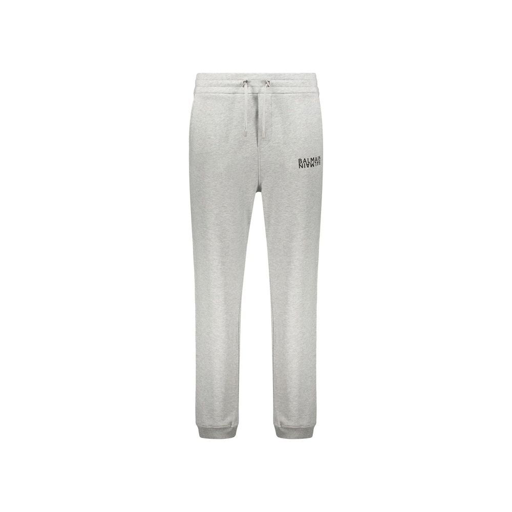 Balmain Gray Cotton Joggers (Workout Pants) | Regal Royce