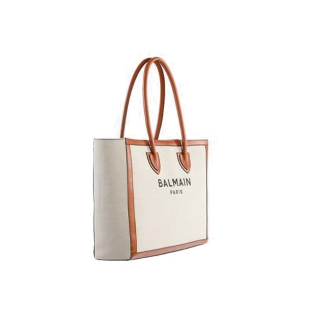 Balmain Beige Cotton Tote Bag | Regal Royce