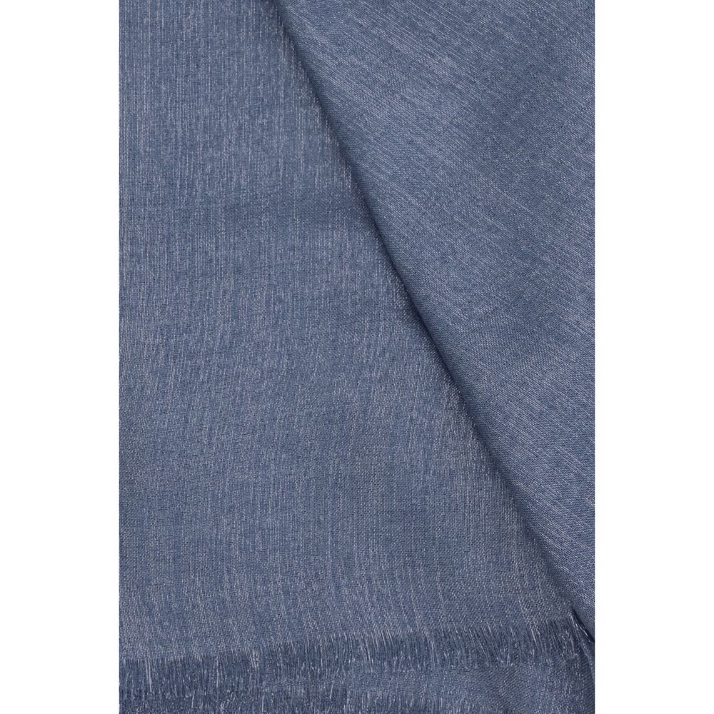 Brunello Cucinelli Blue Cashmere Scarf | Regal Royce