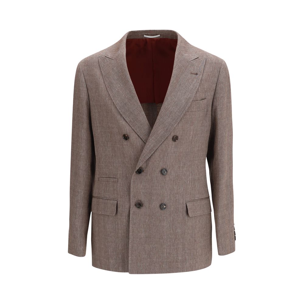 Brunello Cucinelli Brown Linen Blazer | Regal Royce