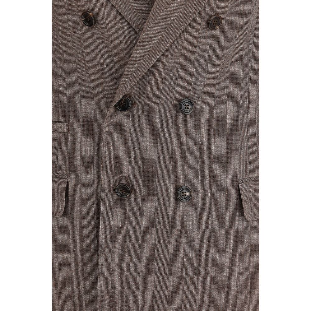 Brunello Cucinelli Brown Linen Blazer | Regal Royce
