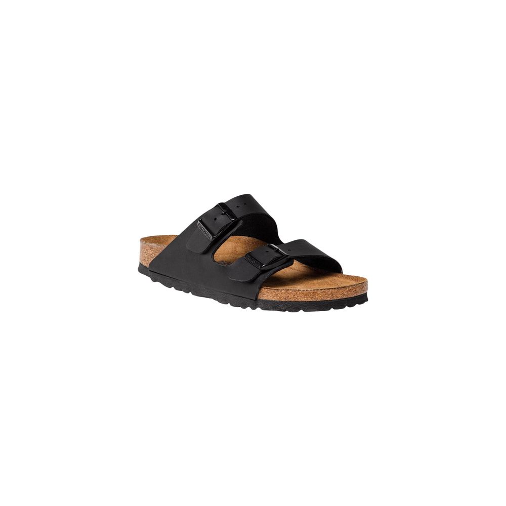 Birkenstock Black Synthetic Flat Sandals | Regal Royce