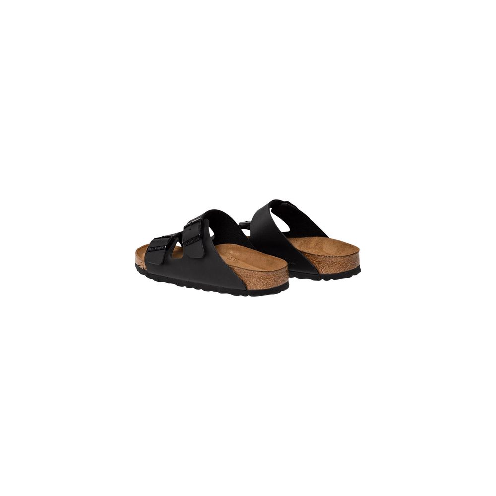 Birkenstock Black Synthetic Flat Sandals | Regal Royce