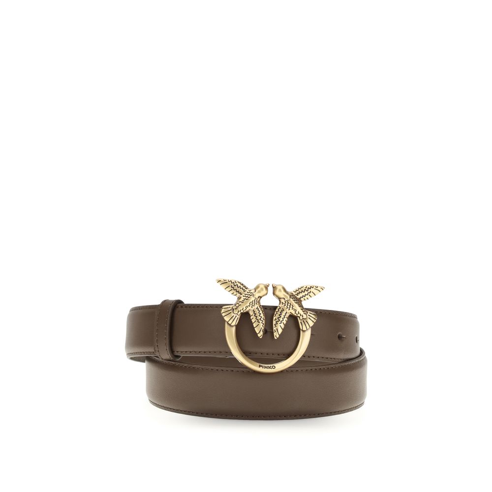 PINKO Brown Calf Leather Bos Taurus Regular Belt | Regal Royce