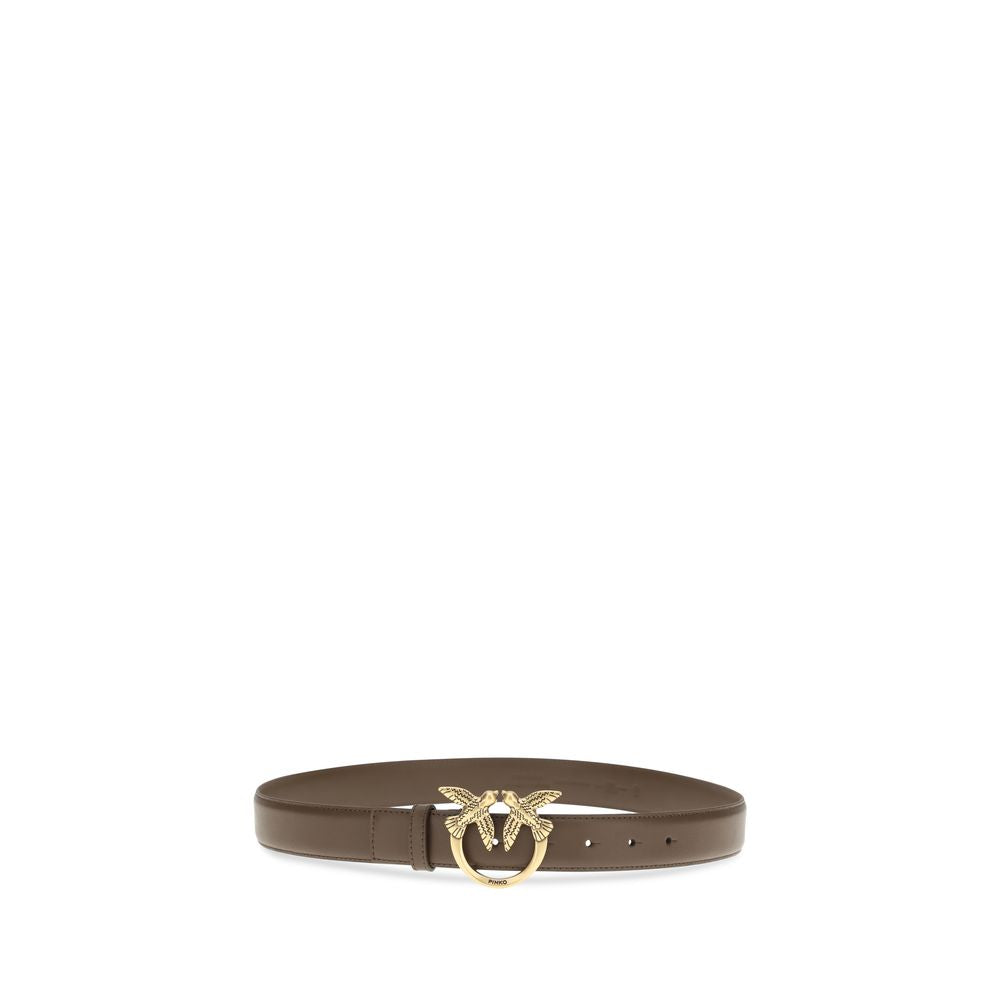 PINKO Brown Calf Leather Bos Taurus Regular Belt | Regal Royce