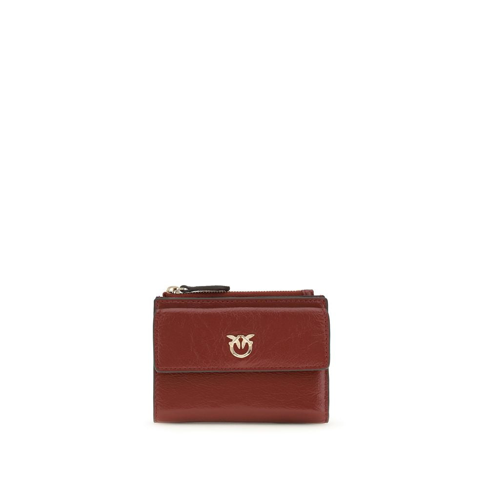 PINKO Bordeaux Calf Leather Bos Taurus Wallet | Regal Royce