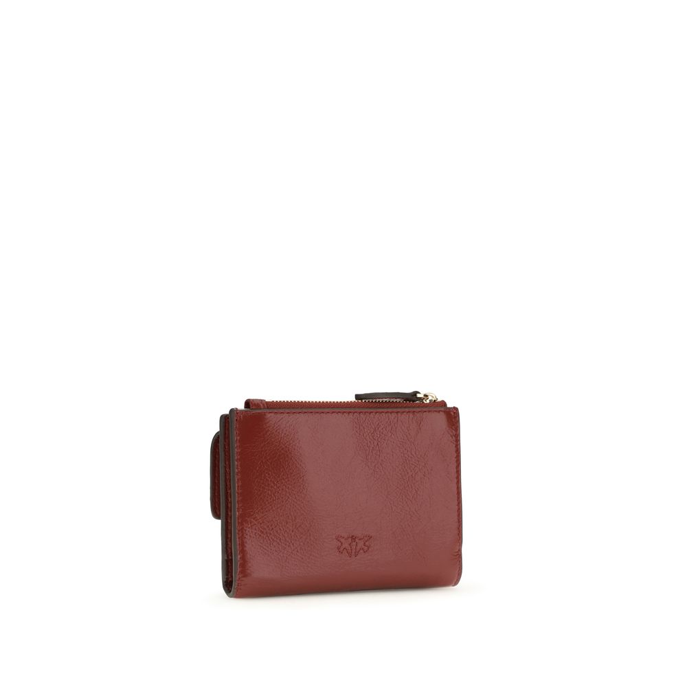 PINKO Bordeaux Calf Leather Bos Taurus Wallet | Regal Royce