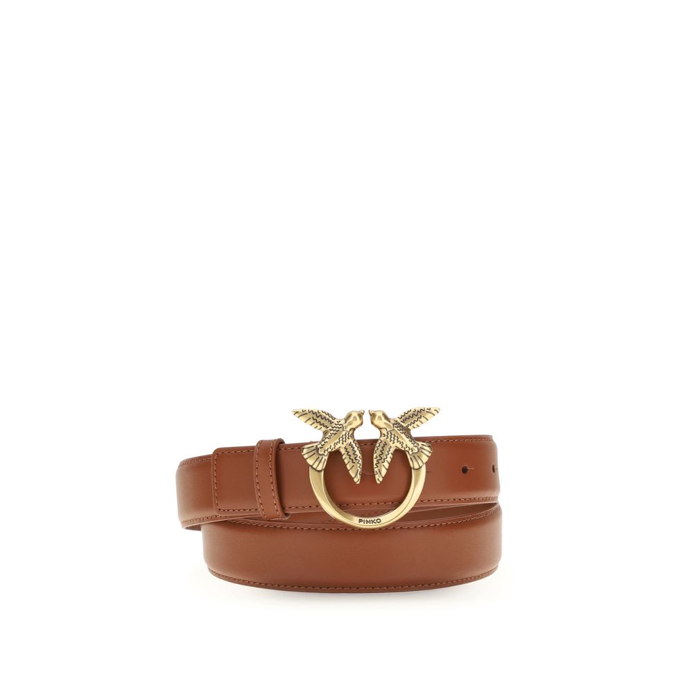 PINKO Brown Calf Leather Bos Taurus Regular Belt | Regal Royce