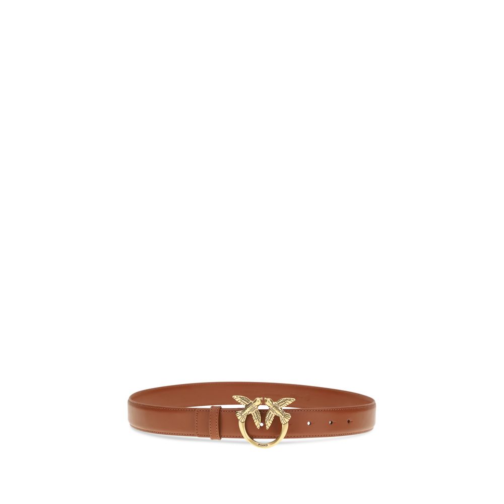PINKO Brown Calf Leather Bos Taurus Regular Belt | Regal Royce